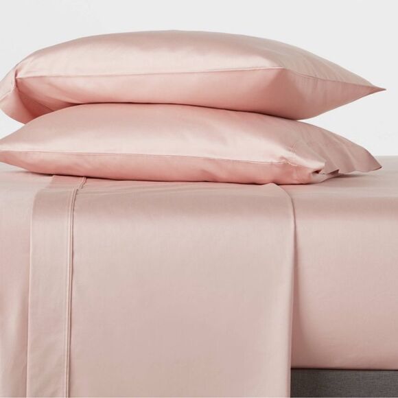 Twin XL Threshold 400 Thread Count Solid Performance Sheet Set - Picture 1 of 3